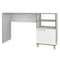 Manhattan Comfort Office Desk Office Desk, 2 Shelf, Mid Century, White, 17.51" D X 31.1" H, 53.14" W X MDP, White 136AMC160 - alternate 1